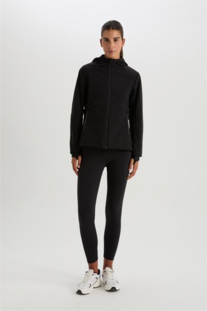 Su İtici Slim Fit Kapüşonlu Mevsimlik Yağmurluk