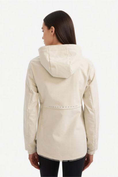 DeFactoFit Waterproof Softshell Slim Fit Hooded Seasonal Rain Jacket