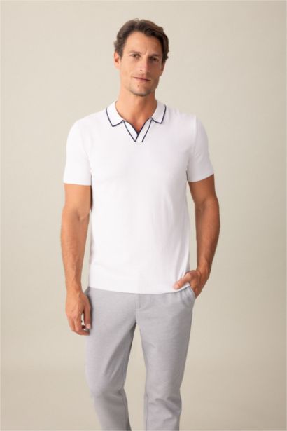 Modern Fit Kısa Kollu Triko Polo Tişört