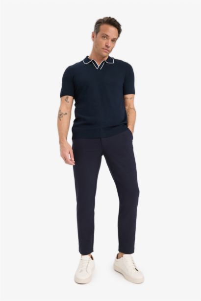 Modern Fit Polo Collar Knitwear Polo T-Shirt