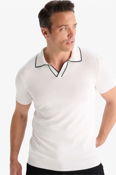 Modern Fit Polo Collar Knitwear Polo T-Shirt