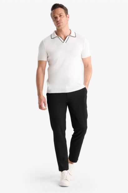 Modern Fit Polo Collar Knitwear Polo T-Shirt