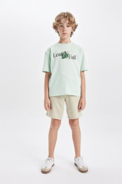 Boy Oversize Fit Crew Neck Printed T-Shirt