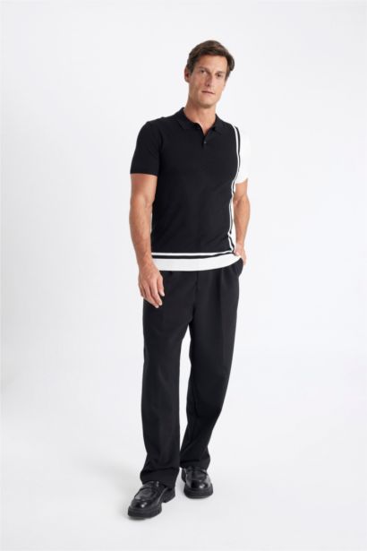 Slim Fit Kısa Kollu Triko Polo Tişört