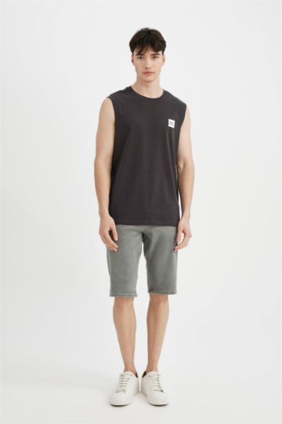 Débardeur à imprimé à col rond Coupe regulière