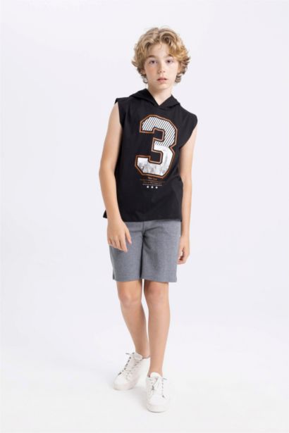 Boy Hooded Sleeveless T-Shirt