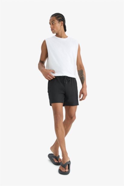 DeFactoFit Printed Flexible Textured Sports Swim Shorts