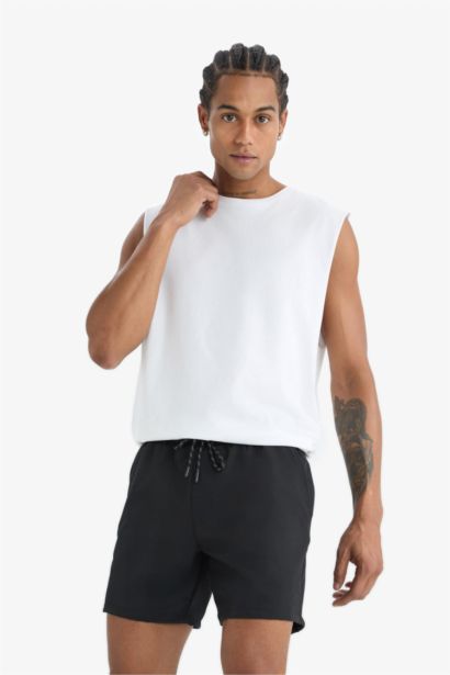 DeFactoFit Printed Flexible Textured Sports Swim Shorts