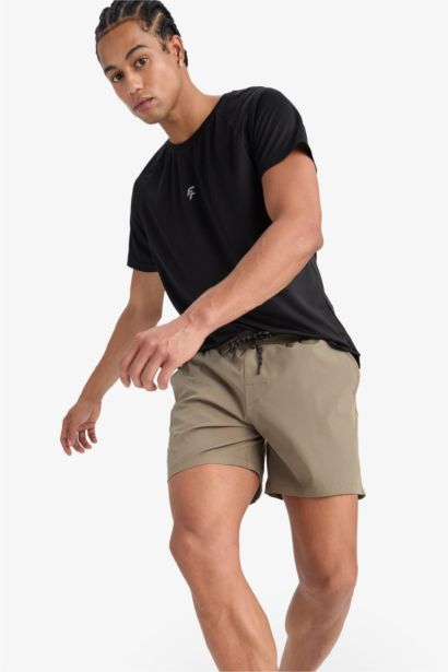 DeFactoFit Printed Flexible Textured Sports Swim Shorts