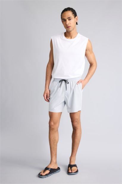 Short de bain imprimé à texture extensible Coupe régulière de DeFactoFit