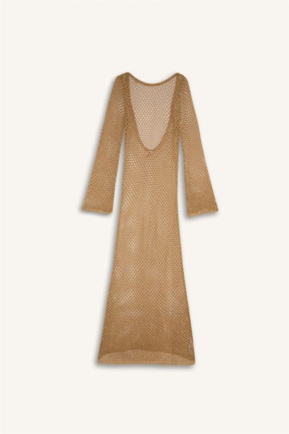 فستان بحر طويل تريكو قصة عادية من Fall in Love