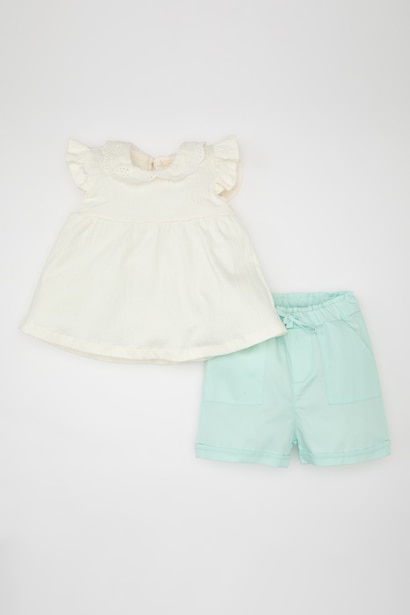 Baby Girl Blouse Shorts 2 Piece Set