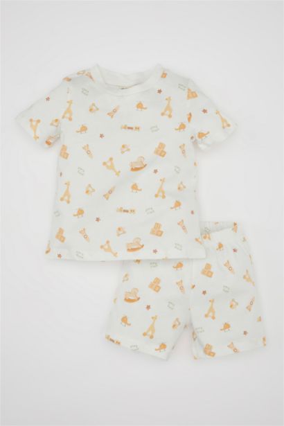 Baby Boy Safari Printed Cotton 2 Piece Pajama Set