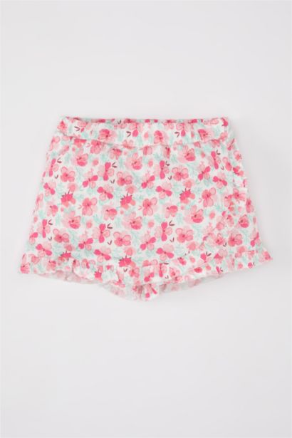 Jupe-short fleurie pour Bébé Fille