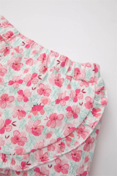 Jupe-short fleurie pour Bébé Fille