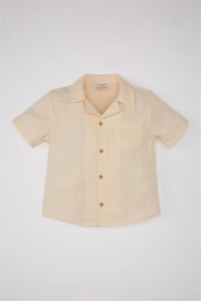 Рубашка с коротким рукавом для малышей мальчиков