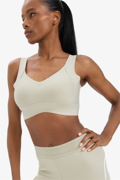 DeFactoFit V Neck Heavy Fabric Sports Bra