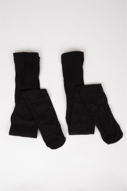 جوارب كيلون قطن بناتي - قطعتين