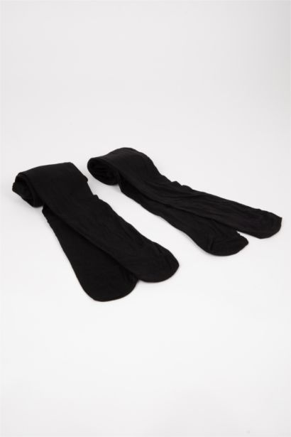 جوارب كيلون قطن بناتي - قطعتين