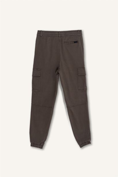 بنطلون كارجو جبردين قصة عادية بجيب