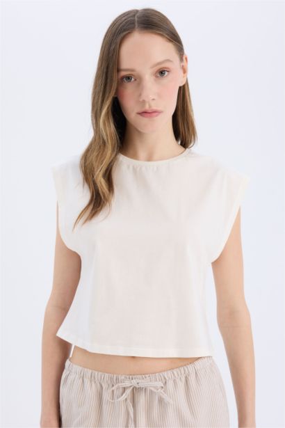 Coool Loose Fit Bisiklet Yaka Basic Düz Atlet