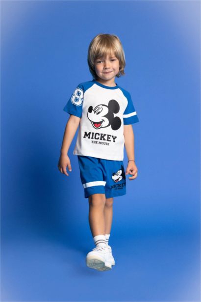 T-Shirt à Manches Courtes à motif Disney Mickey & Minnie pour Bébé Garçon