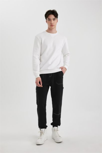 Regular Fit Rib Hem With Pockets Trousers