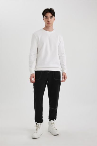 Regular Fit Rib Hem With Pockets Trousers