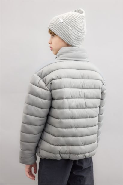 Boy Half Turtleneck Waterproof Puffer Jacket