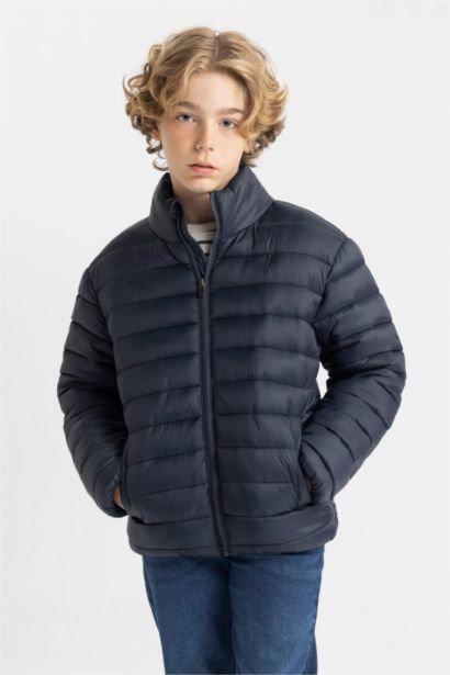 Boy Half Turtleneck Waterproof Puffer Jacket