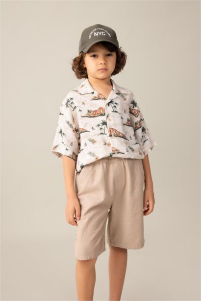 Boy Linen Look Shorts