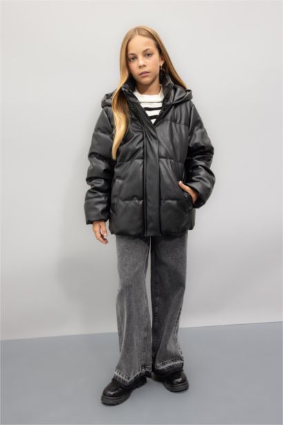 Girl Hooded Waterproof Puffer Jacket
