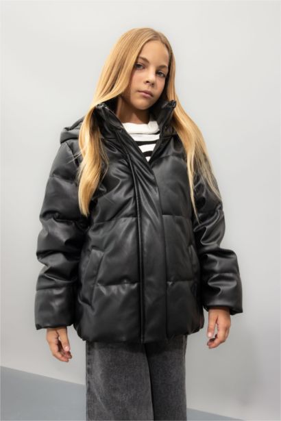 Girl Hooded Waterproof Puffer Jacket