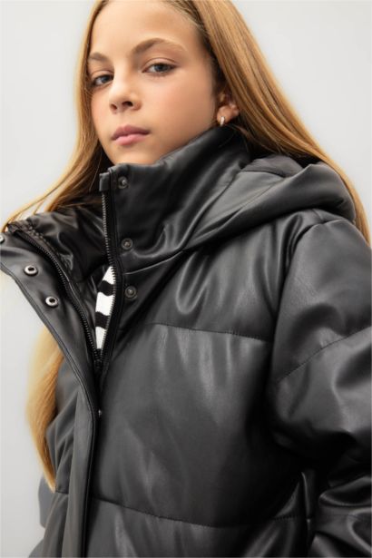 Girl Hooded Waterproof Puffer Jacket