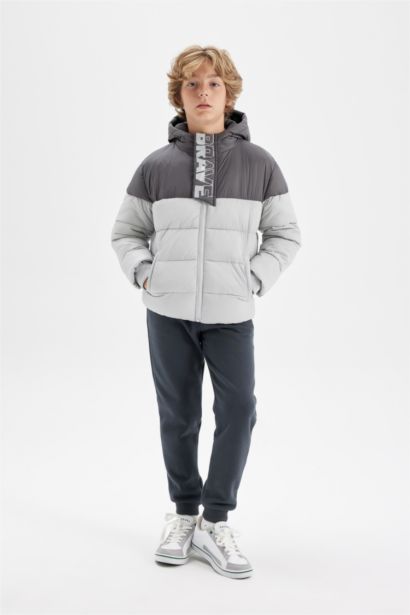 Boy Hooded Fleece Lined Waterproof Jacket