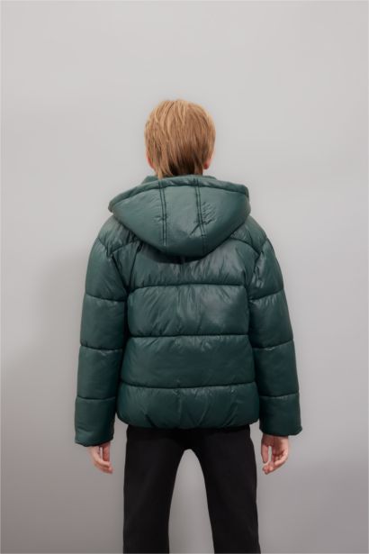 Boy Hooded Water Repellent Puffer Jacket