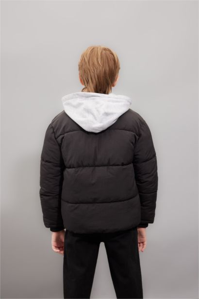 Boy Removable Hooded Zippered Waterproof Puffer Jacket