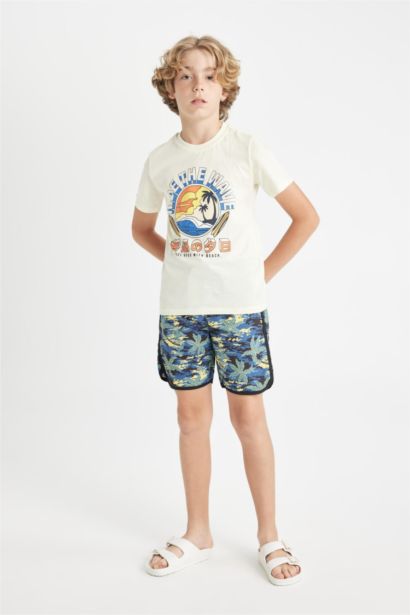 Boy Patterned Swim Shorts