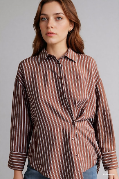 Relax Fit Printed Long Sleeve Tunic