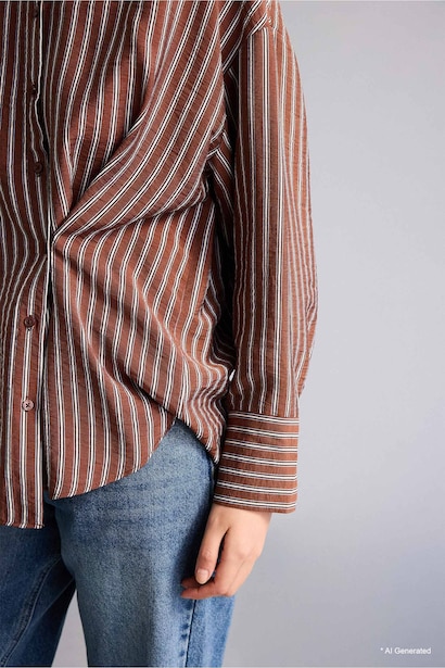Relax Fit Printed Long Sleeve Tunic