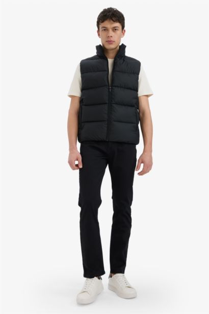 Su İtici Slim Fit Fermuarlı Şişme Yelek