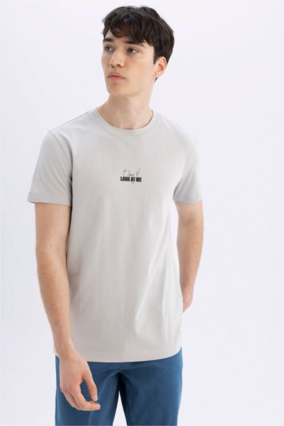 Slim Fit Crew Neck Printed T-Shirt