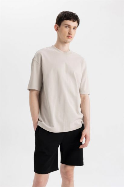 Regular Fit Thin Sweatshirt Fabric Shorts