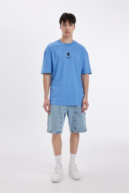 Comfort Regular Relaxed Fit Crew Neck Printed T-Shirt