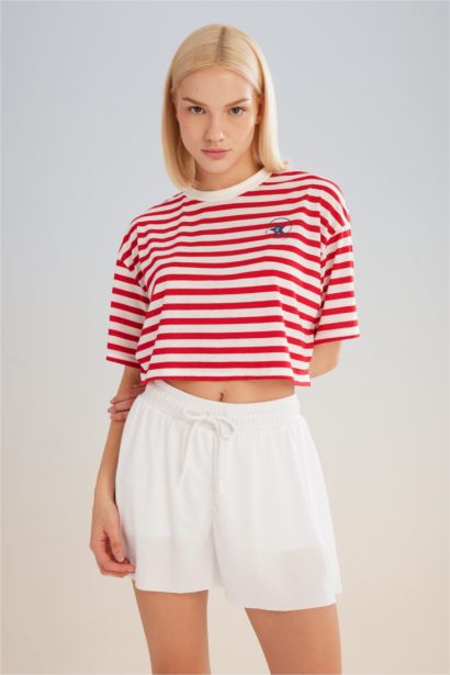 تيشيرت كروب توب رياضي مخطط