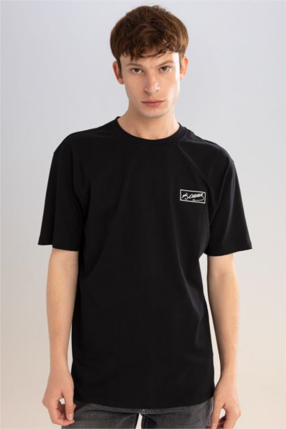 Regular Fit Crew Neck Atatürk Printed Short Sleeve T-Shirt