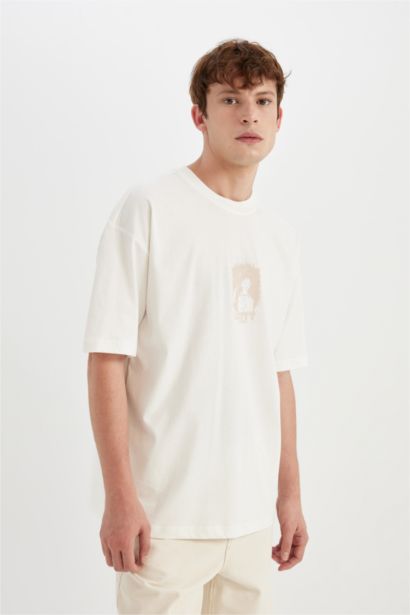 One Piece Oversize Fit Crew Neck Short Sleeve T-Shirt
