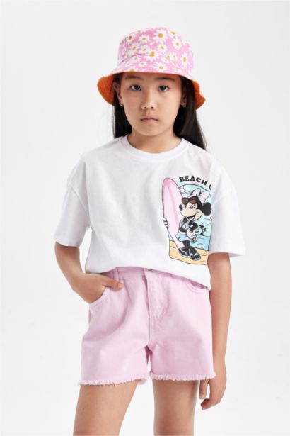 تيشيرت نص ردن بناتي قصة مريحة من ديزني ميكي ماوس