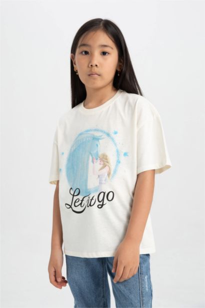 Girl Frozen Relax Fit Short Sleeve T-Shirt