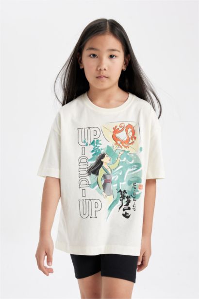 Girl Disney Mulan Oversize Fit Short Sleeve T-Shirt